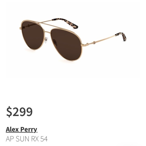 Alex Perry Aviator Rose-Gold Sunglasses - Picture 2 of 11